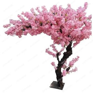 Fleurs décoratives cerisier artificiel pêche souhaitant grands faux arbres décoration intérieure plafond rouge plantes de maison