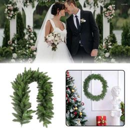 Guirlande de fleurs décoratives de noël artificielles, toucher réel, porte en pin, ornement de maison, de mariage, mur de fête, 6 pieds, B3T1