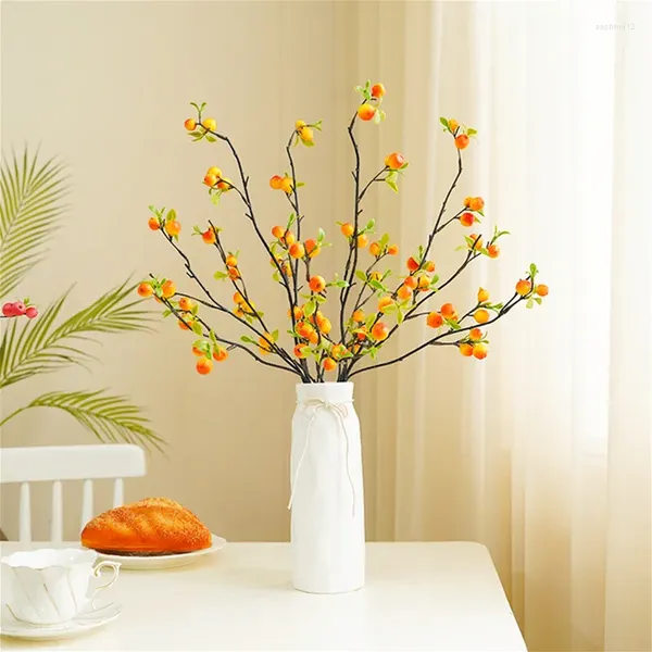 Fleurs décoratives de Noël artificiels Berries Fake Plant Home Kitchen Outdoor Garden Thanksgiving Party Holiday Decoration