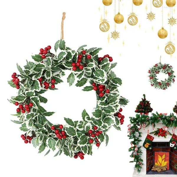 Puerta principal de la guirnalda de la Navidad artificial de las flores decorativas para la decoración del otoño y de la guirnalda