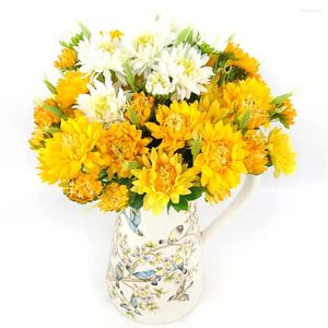 Fleurs décoratives artificiel chrysanthemum bouquet simulation table fleurie maître maître décor floral home bureau faux