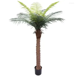 Flores decorativas árbol de coco artificial planta de palma falsa planta bonsai interior tropical verde en macetas decoración de la casa en el enfermo en macetas