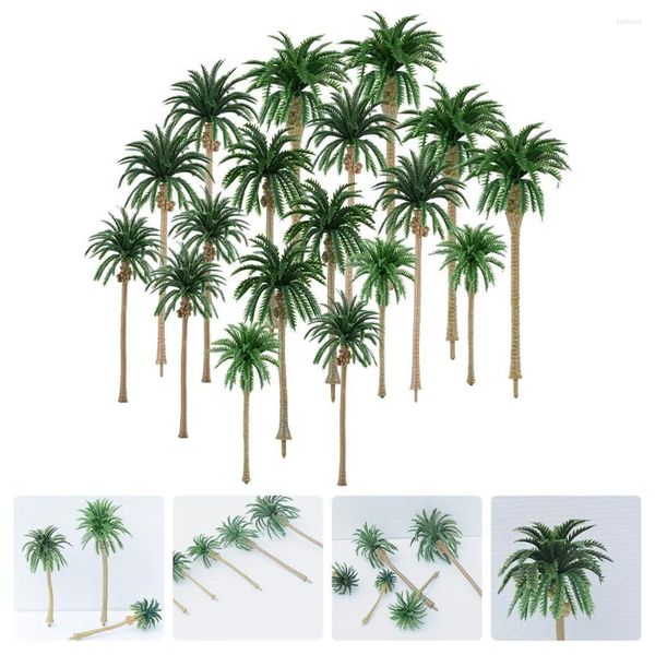 Flores Decorativas Árbol De Coco Artificial Paisaje De Bosque Paisajes Árboles De Plástico Modelos De Caja De Arena Plantas En Miniatura Falsas Decoraciones De Interior