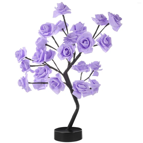 Fleurs décoratives décoration artificielle LED arbre éclairé guirlande lumineuse intérieure Rose maison lampes de Table nuit bureau lanterne