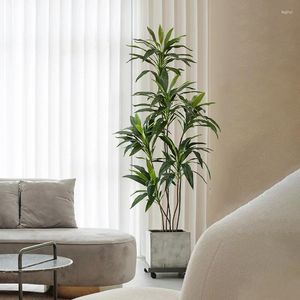 Decoratieve Bloemen Kunstmatige Dracaena Zijde Plant Ingemaakte 5FT Kunstplanten Nep Geuren Boom Vloer Bonsai Voor Woonkamer Kantoor Home Decor