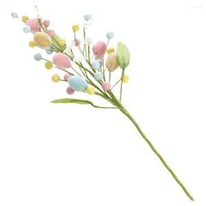 Fleurs décoratives artificielles, branche de plante de pâques, œufs, petite brindille, décoration de fête pour Arrangement floral