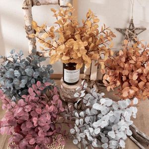 Fleurs décoratives eucalyptus artificiel Forest pomme feuille de pomme mariage maison de jardin décoration fausse plante d'automne branche décor en plastique