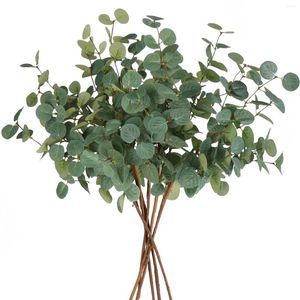 Decoratieve Bloemen Kunstmatige Eucalyptus Stengels Hoog 60 Cm Kunsttakken Nep Groen Planten Voor Vaas Thuis Feest Bruiloft Decoratie