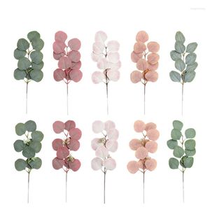 Decoratieve bloemen kunstmatige eucalyptus zijden bloemboeket accessoires muur hangende simulatie plant voor bruiloft tuinieren thuis decoratie