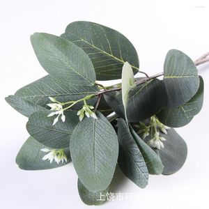 Fleurs décoratives feuilles d'eucalyptus artificielles tiges Branches plantes pour Bouquets floraux mariage vacances verdure décor