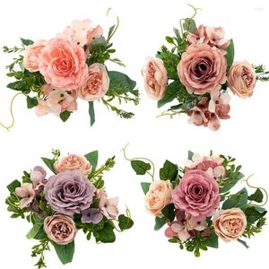 Fleurs décoratives Artificielle Européenne Rose Bundle Année Décoration De La Maison Salle De Mariage Arrangement De Fleurs Jardin Produits De Bureau