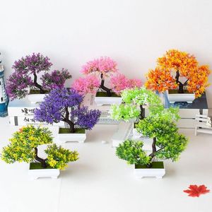 Fleurs décoratives artificielles faux bonsaï plantes d'intérieur avec Pot pour la maison Table bureau bureau salle de bain étagère chambre salon