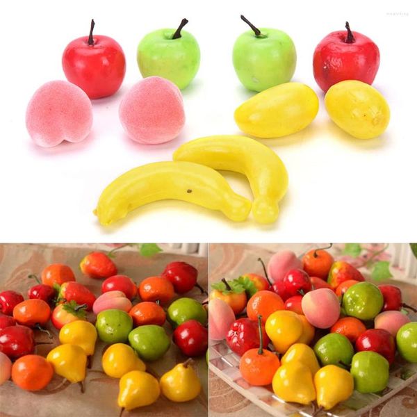 Fleurs décoratives artificielles faux Fruits légumes en plastique réaliste Fruit banane pomme