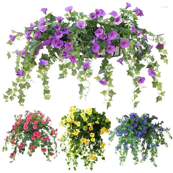 Fleurs décoratives fausses artificielles vigne de vigne de la maison décoration de jardin avec texture délicate