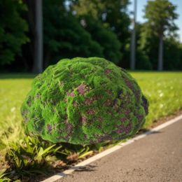 Fleurs décoratives artificielles fausses mousse boule verte éternelle plantes de vie de l'herbe artisanat de paysage mini matelas de paille pour jardin à la maison el