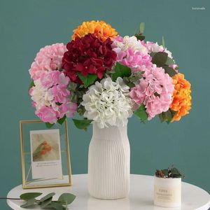 Fleurs décoratives fausses artificielles Hortensia de soie pour la naissance de mariage décoration de mariage accessoires de fête à domicile