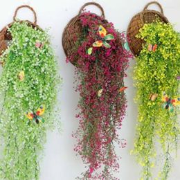 Decoratieve bloemen kunstmatige nep zijden wijnstok hangende wisteria slinger plant boog bruiloft tuin woonkamer decoratie winkellocatie diy decor