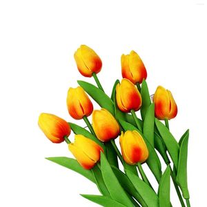 Fleurs décoratives fausses tulipes artificielles réalistes pour la décoration de bureau de salle à manger