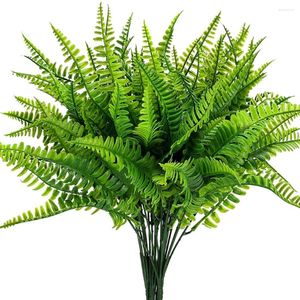 Decoratieve bloemen kunstmatige varenkwaliteit UV -resistent plastic planten decoraties voor buiten indoor home tuin decor