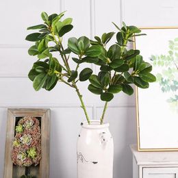 Decoratieve bloemen kunstmatige ficus planten echte touch plastic nep bladeren bloem groen