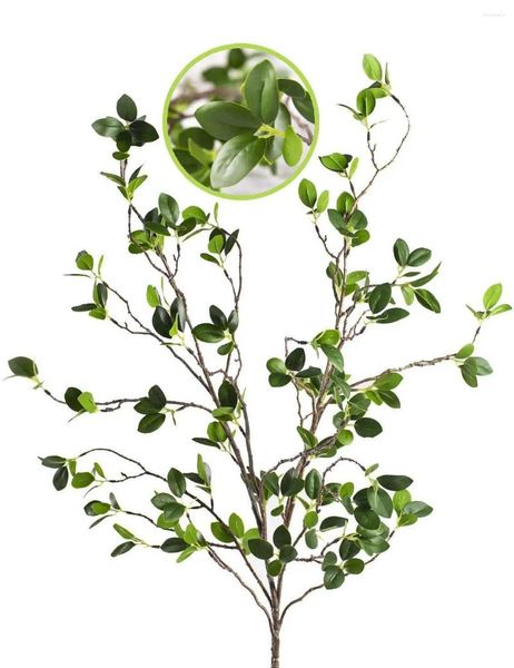 Fleurs décoratives artificielles Ficus brindille plante 68/110 cm fausses Branches verdure feuille magasin jardin bureau maison Banquet décor Vase remplissage