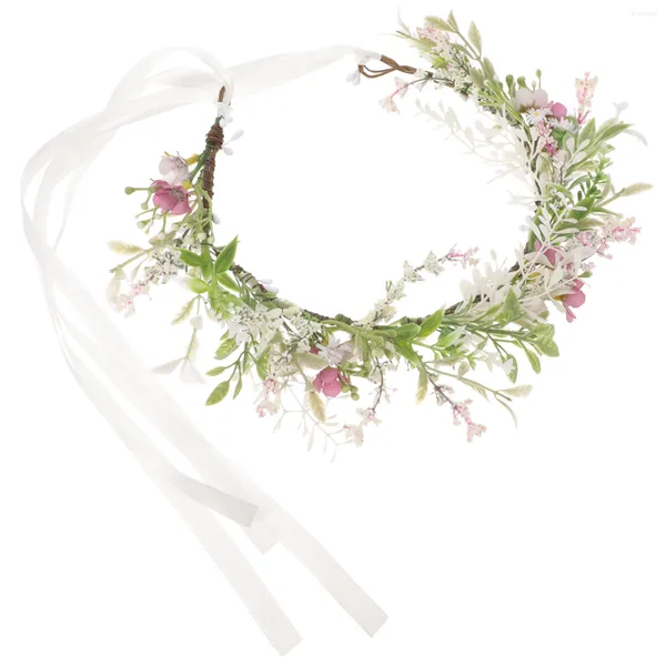 Fleurs décoratives couronne florale artificielle Pography couronne accessoires bandeaux de fleurs pour femmes fille casque