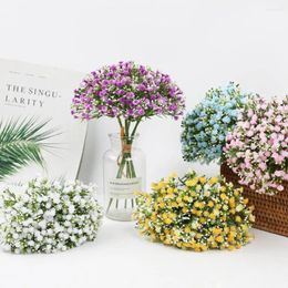 Fleurs décoratives décoration florale artificielle simulé bébé souffle fleur élégant bébé Bouquet pour la maison décoration de fête de mariage