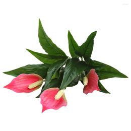 Decoratieve bloemen kunstmatige bloem anthurium nep gedroogde simulatiedecoratie 35 x 47 cm high-end home realistische hoge kwaliteit