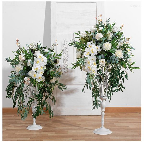 Fleurs décoratives boule de fleurs artificielles Table de mariage Center décoration plante verte rangée fête scène affichage