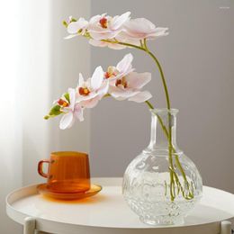 Flores decorativas flor artificial hermosa Phalaenopsis que no se decolora DIY mantenimiento fresco orquídea embellecedora decoración del hogar para la vida