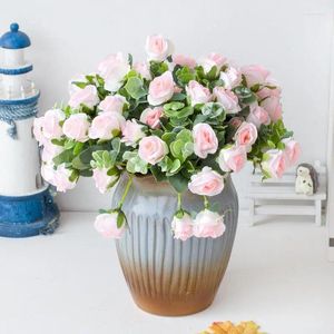 Fleurs décoratives Bouquet de fleurs artificielles Faux mariage bricolage élégant réutilisable pour les Tables de saint-valentin décor maison et noël