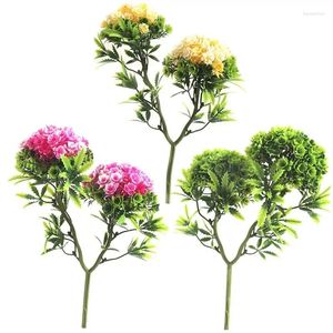 Decoratieve bloemen kunstmatige bloemtak plastic faux bloemen stengel plant nep voor doe -het -zelf huizen tuin bruiloft decoratie