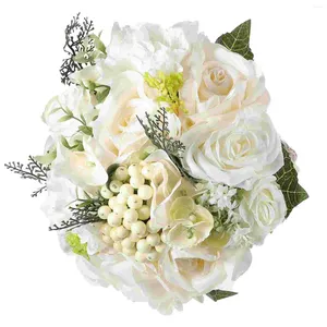 Fleurs décoratives Artificial Flower Bride Bouquet Wedding For Weeing Bouquets Bridal Grande Brides Bridesmaid