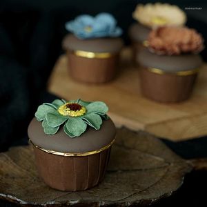 Fleurs décoratives artificielles pour gâteau, accessoires de photographie, beau cadeau d'anniversaire créatif, décoration de Table à Dessert pour fille