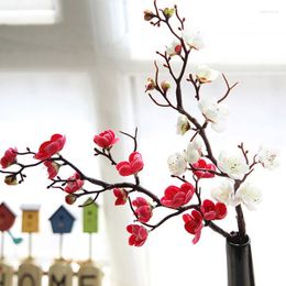Decoratieve bloemen kunstmatige bloem kersen veer pruimen bloesem perzik tak 60 cm zijden boomknop voor bruiloftsfeestdecoratie