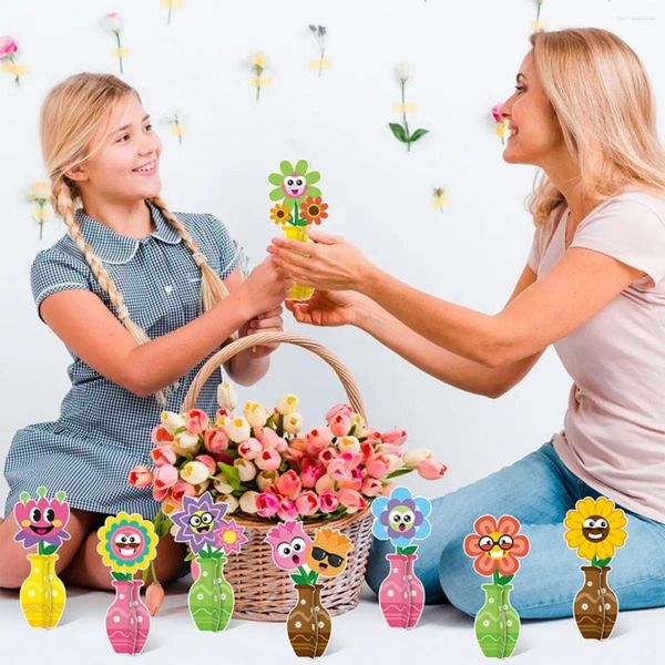 Fleurs décoratives Décoration de fleurs artificielles Small Bouquet Fake Home Gift Po Children's Diy's Educational Toy Stickers