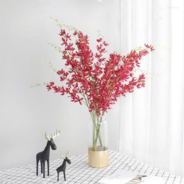 Decoratieve bloemen kunstmatige bloem dendrobium orchidee simulatie nep huisperratie bruiloft decor pography sjaal set diy