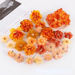 Decoratieve bloemen kunstmatige bloemkop gesimuleerd materiaalpakket nep zijden diy handgemaakt hortensia chrysanthemum