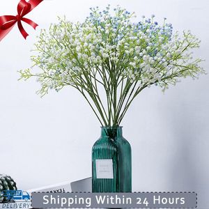 Decoratieve bloemen kunstmatige bloem kawaii 90heads 52 cm plastic gypsophila diy bloemen boeketten arrangement voor trouwhuisdecoratie