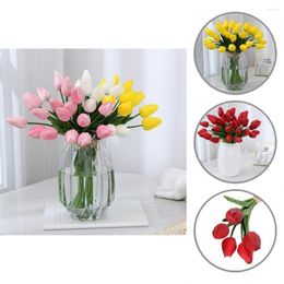 Decoratieve bloemen kunstmatige bloem lange stengel zacht tulpen nep decor mooi