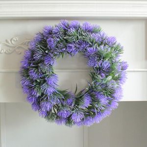 Fleurs décoratives fleur artificielle violet lavande guirlande décoration tenture maison atmosphère fenêtre porte