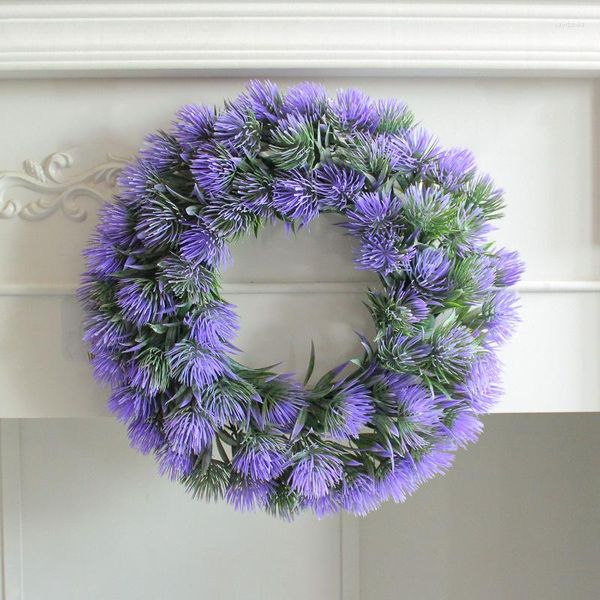 Fleurs décoratives fleur artificielle violet lavande guirlande décoration tenture maison atmosphère fenêtre porte buis chien anneau