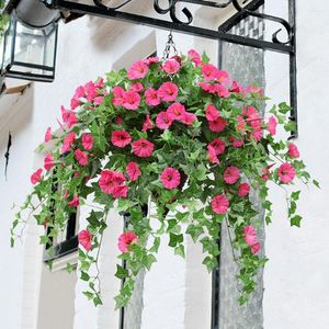 Fleurs décoratives fleur artificielle rotin fausse plante vigne décoration tenture murale Morning Glory décor à la maison accessoires couronne de mariage