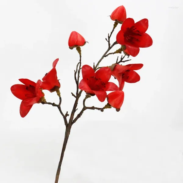 Fleurs décoratives Fleur artificielle Real Touch Silk Kapok Long Branch Home Wedding Decor Decation Fake Fake