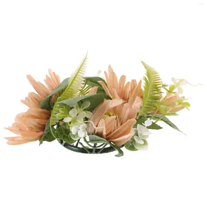 Anneaux de fleurs artificielles décoratives, décorations de noël, couronne Boho en soie pour mariage, couronnes florales