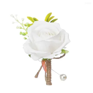 Decoratieve bloemen kunstmatige bloemrozen corsages boutonnieres pols corsage bruidsmeisje zussen handgemaakt voor bruiloft dansende feest De