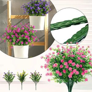 Fleurs décoratives Plant de simulation de fleurs artificielles lavande en plastique vert verdoy