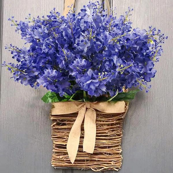 Fleurs décoratives Bouquet de simulation de fleurs artificielles résistant aux UV faux bouquet de fleurs de jacinthe accessoires de pographie ornementale décor à la maison