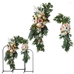 Fleurs décoratives Fleur artificielle Swag Floral Garland Wedding Arch Kit For Sign Rustic Decor