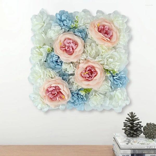 Fleurs décoratives Fleur artificielle Vibrante Douche nuptiale Simulation de fête de mariage Rose Décoration murale réaliste à la recherche d'un superbe